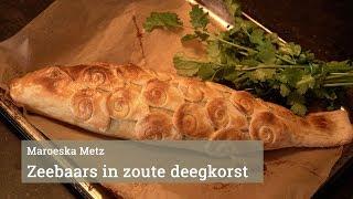 Zeebaars in zoute deegkorst