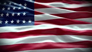 USA Flag   - FREE 4k Stock Footage - Realistic American Flag Wave Animation #02