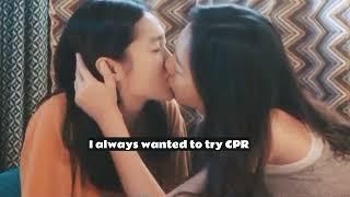 [Lesbian kissing️]#koreanseries #lgbt #kiss