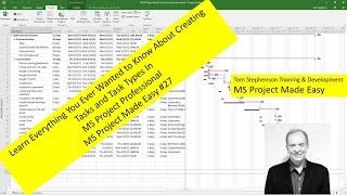 Learn everything you wanted to know about tasks and task types used in MS Project.