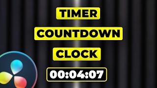 Create the Timer, Countdown or Clock Effect in Davinci Resolve 18