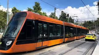 Ansaldobreda Sirio and Alstom Citadis trams in Athens