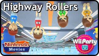 Wii Party U - Reverse Highway Rollers (4 players, Maurits vs Rik vs Danique vs Thessy)