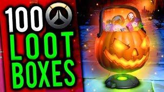 TRIPLE LEGENDARIES! - OVERWATCH 100 HALLOWEEN LOOT BOX OPENING + NEW BRAWL