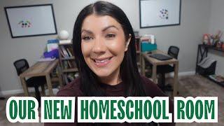 OUR NEW HOMESCHOOL SPACE! Updated Homeschool Room Tour!