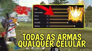 PARA TODAS AS ARMAS ️ QUALQUER CELULAR  A MELHOR SENSIBILIDADE PARA SUBIR CAPA NO FREE FIRE !!