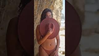 Sensual Swimwear Sensation | Hot Bikini Model in a Red Hat Photoshoot #shorts #fashion #viral