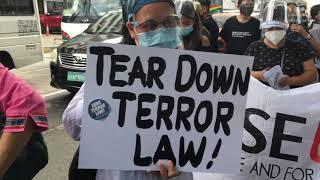 Anti-terror law protests outside the Supreme Court