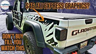 Jeep Gladiator $46 Vinyl Graphics Bedside Kit - REVIEW & INSTALL - Factory Crafts?