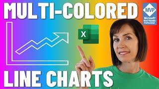 Multi-colored Excel Line Charts - 3 EASY ways!