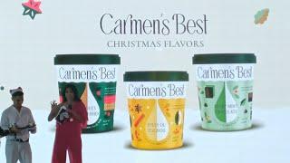 The Laguna Creamery Brand Manager Morgan Lanuza presents Carmen's Best Ice Cream Christmas Offering