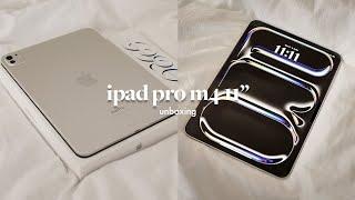 NEW M4 iPad Pro + apple pencil pro & accessories *aesthetic unboxing* ️