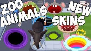 Hole.io - Gameplay - New Skins - New Update - New Zoo Animals - (iOS - Android)