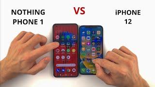 Nothing Phone 1 vs iPhone 12  | SPEED TEST