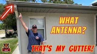 Stealth Ham Radio Antenna the HOA Will Never Find: Rain Downspout Gutter Antenna Breaking Pile Ups