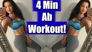 4 MIN AB WORKOUT | Quick Core Circuit Training | FULL WORKOUT