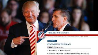 TRUMP FEC FILING FOR VP GEN MIKE FLYNN "LEAKED". FLYNN RESPONDS.