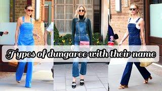 Different types of dungarees with their names // different types of dungarees for girls