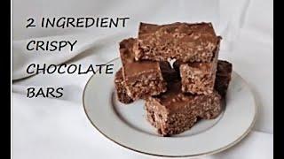 2 INGREDIENT -  NO BAKE  -CHOCOLATE CRISPY BARS recipe