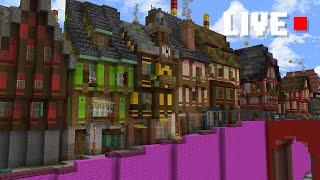 Community City Build! Working on roads! | Minecraft Creative 1.21 LIVE