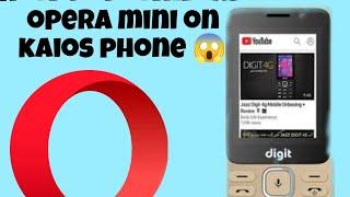 opera mini on kaios phone  and jazzdigit4g 