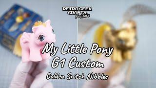 My Ugliest Little Pony Custom: Golden Snitch Nibbles, a Harry Potter-Inspired OC OOAK Vintage Toys