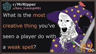 What is the most creative thing you’ve seen a player do with a weak spell? ️2 #dnd