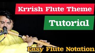 ️ Krrish Flute Tutorial | Krrish Theme Flute Notation | Bansuri sargam | Nil Flutes