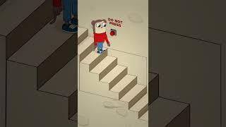 What's wrong with these stairs? Infinite Stairs ILLUSION! (Animation meme) #shorts