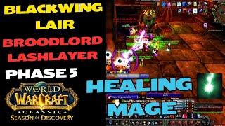 Broodlord Lashlayer - Healing Mage - Season of Discovery Blackwing Lair Phase 5 WoW Classic - Blue