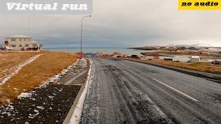 Virtual treadmill run | Running pov in Iceland | 30min | no music | Blonduos | Iceland