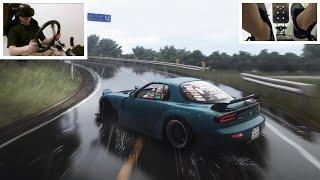 Mazda RX-7 Drifting in heavy rain - Assetto Corsa VR/4K