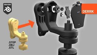 Import a CAD model and create an Exploded View animation in Blender 3.0