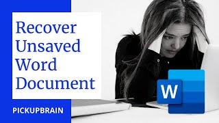 How to recover unsaved Word Document | Recover crashed word document [2020] 