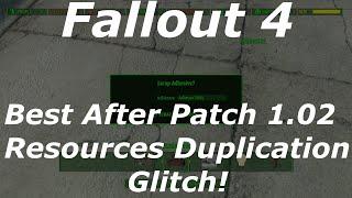 Fallout 4 Best Resources Duplication Glitch After Patch 1.2! No Save Reloading! (Fallout 4 Glitches)