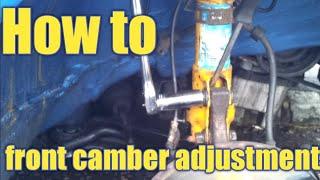 FRONT CHAMBER ADJUSTMENT  GUIDE TO ADJUSTING CAMBER ANGLE USING CAMBER BOLTS.