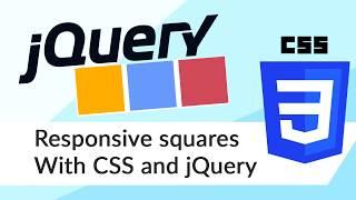 [CSS & jQuery] Responsive square divs tutorial - link to code in video description