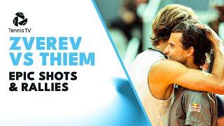 Alexander Zverev vs Dominic Thiem: EPIC Shots & Rallies