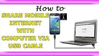 Use Mobile Internet in Computer Laptop/PC via USB Cable