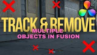 How to Track & Remove MULTIPLE Objects in Davinci Resolve FUSION