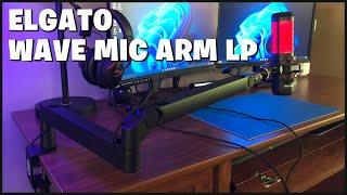 Elgato Wave Mic Arm LP! Unboxing, Review, and Setup with a Hyperx Quadcast! #elgato