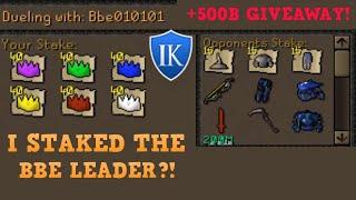 I Staked the BBE LEADER for HIS ENTIRE BANK on Ikov RSPS!!! + 500B GIVEAWAY?!