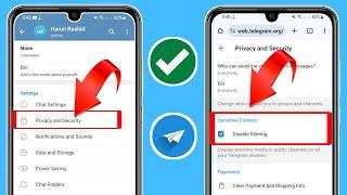 Come abilitare contenuti sensibili in Telegram (Android e iOS) || Contenuti sensibili Telegram 2024