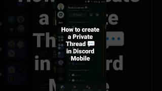 How to create a Private Thread  in Discord Mobile #roduz #discord #new #how #private #thread #howto