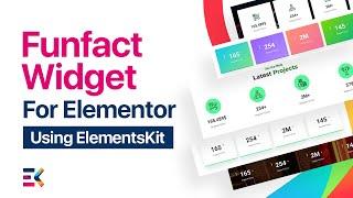 Elementor Fun Factor Widget | Animated Counter for Elementor | ElementsKit | All-in-one addons