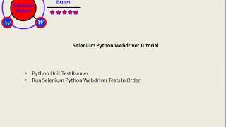 Selenium Python Webdriver Tutorial - Run Tests In Order