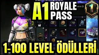 A1 ROYALE PASS GELDİ | A1 ROYALE PASS 1-100 LEVEL ÖDÜLLERİ | A1 RP | C4S12 SEZONU | PUBG MOBILE