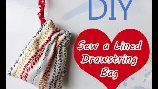 DIY: How to Sew a Lined Drawstring Bag Tutorial {Sew Easy Please}