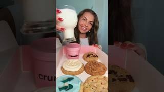 SILENT REVIEW CRUMBL COOKIES #crumblasmr #silentreview #mukbang #foodie #eating #cookiesandmilk