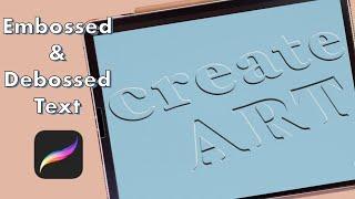 How to Create Embossed and Debossed Text in Procreate Tutorial